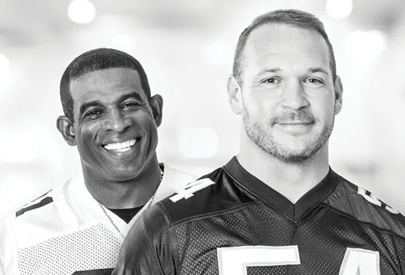 Deion Sanders and Brian Urlacher, RESTORE hair transplant clients
